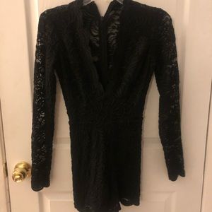 Black lace Bebe romper
